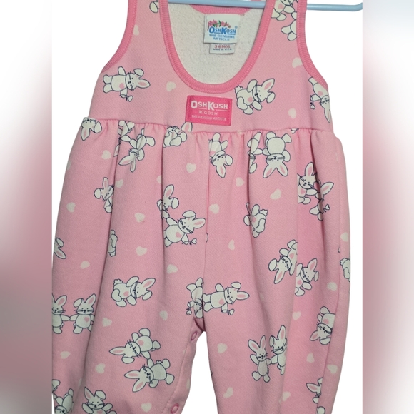 Vintage Pink Bunny Oshkosh Bubble Overalls - Picture 3 of 7